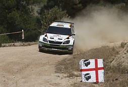 A Friday evening of ill fortune: ŠKODA driver Wiegand retires at the Rally Italy