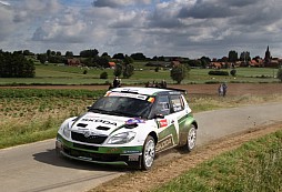 Juho Hänninen in the lead of the Ypres Rally in Belgium after Day 1