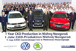 ŠKODA and VOLKSWAGEN Group Rus: One year of successful production in Nizhny Novgorod, Russia